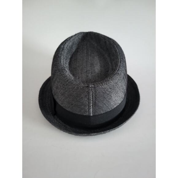 Stetson Fedora Hat Men's Size Small/Medium Polyester Black and Gray All American - Picture 5 of 8